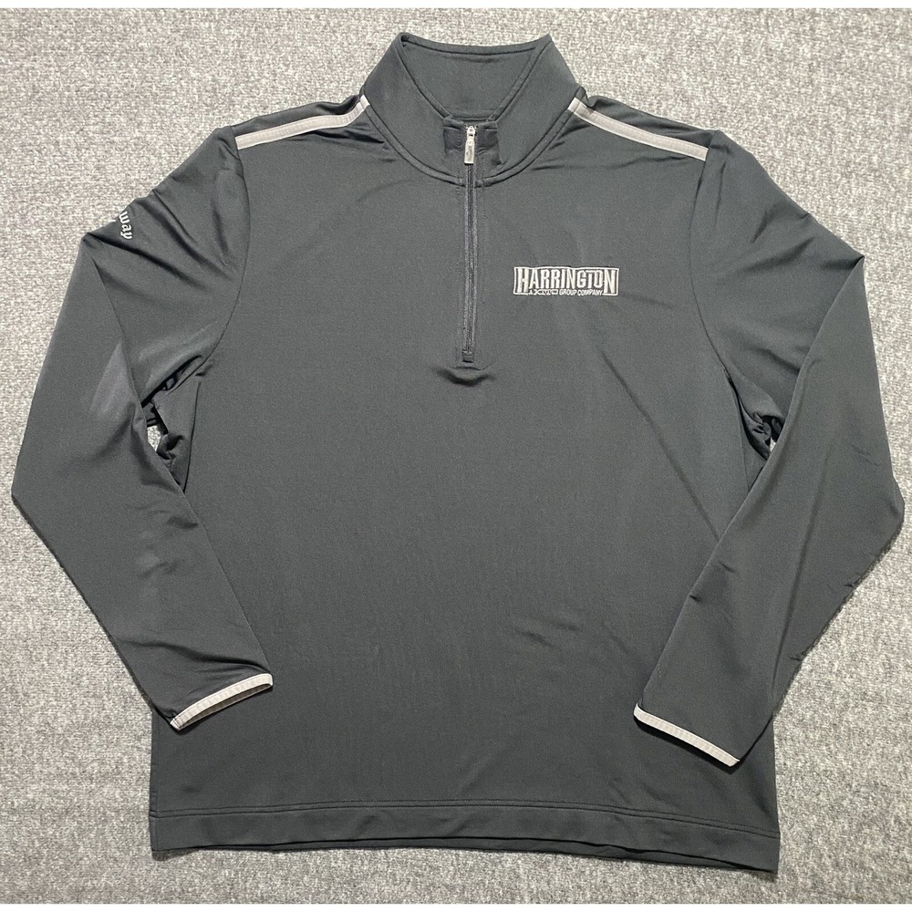 Callaway Golf 1/4 Zip Long Sleeve weather series Black shirt stretch mens Sz XL